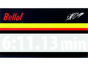 Stefan Bellof Aufkleber Rekordrunde 6:11.13 min weiß 120 x 25 mm
