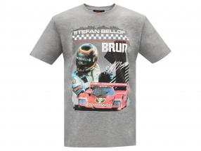 Stefan Bellof T-Shirt Brun 956 Norisring 1984 mit Frontprint grau